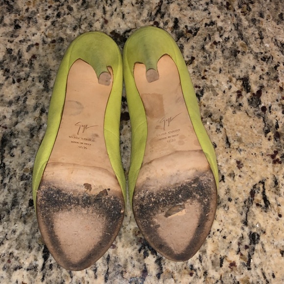 High Heel Giuseppe Zanotti Suede Peep toe Sz 36.5 - Picture 6 of 7